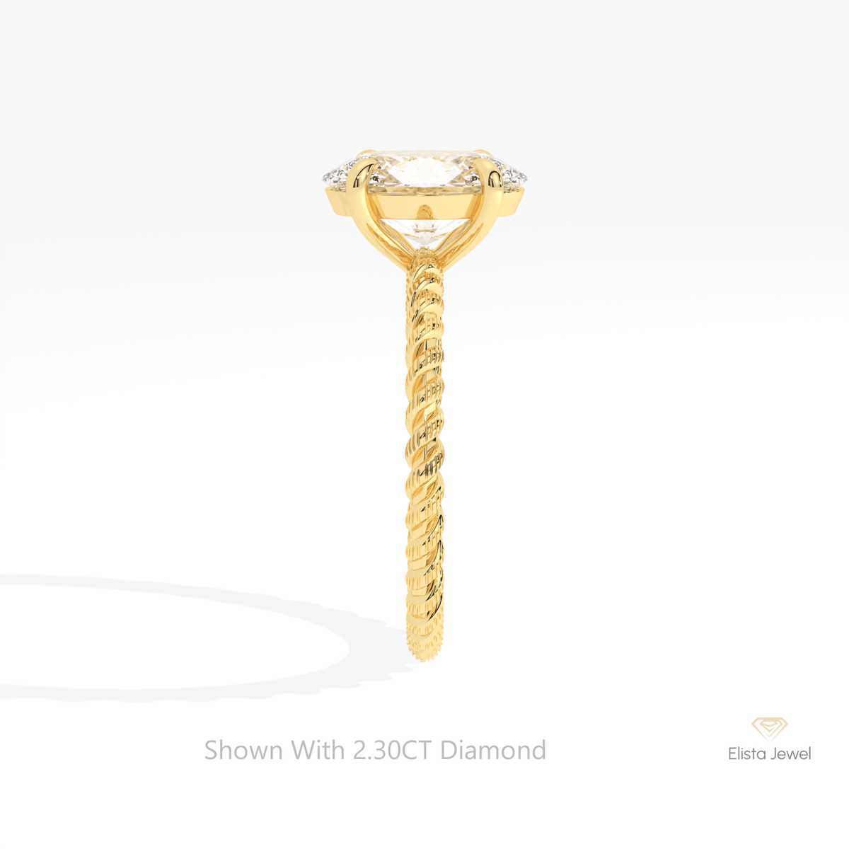 Oval Cut Solitaire Engagement Lab Grown Diamond Ring - Additional View