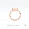 Oval Cut Solitaire Engagement Lab Grown Diamond Ring in 10K Rose Gold - Angled View