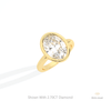 Oval Cut Solitaire Engagement Lab Grown Diamond Ring in Platinum - Lifestyle View