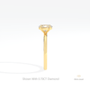 Oval Cut Solitaire Engagement Lab Grown Diamond Ring in 18K Yellow Gold - Perspective View