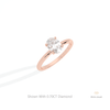 Oval Cut Solitaire Engagement Lab Grown Diamond Ring in Platinum - Lifestyle View