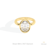 Oval Cut Solitaire Engagement Lab Grown Diamond Ring in 18K Rose Gold - Ring on Hand View