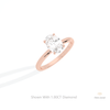 Oval Cut Solitaire Engagement Lab Grown Diamond Ring in Platinum - Lifestyle View