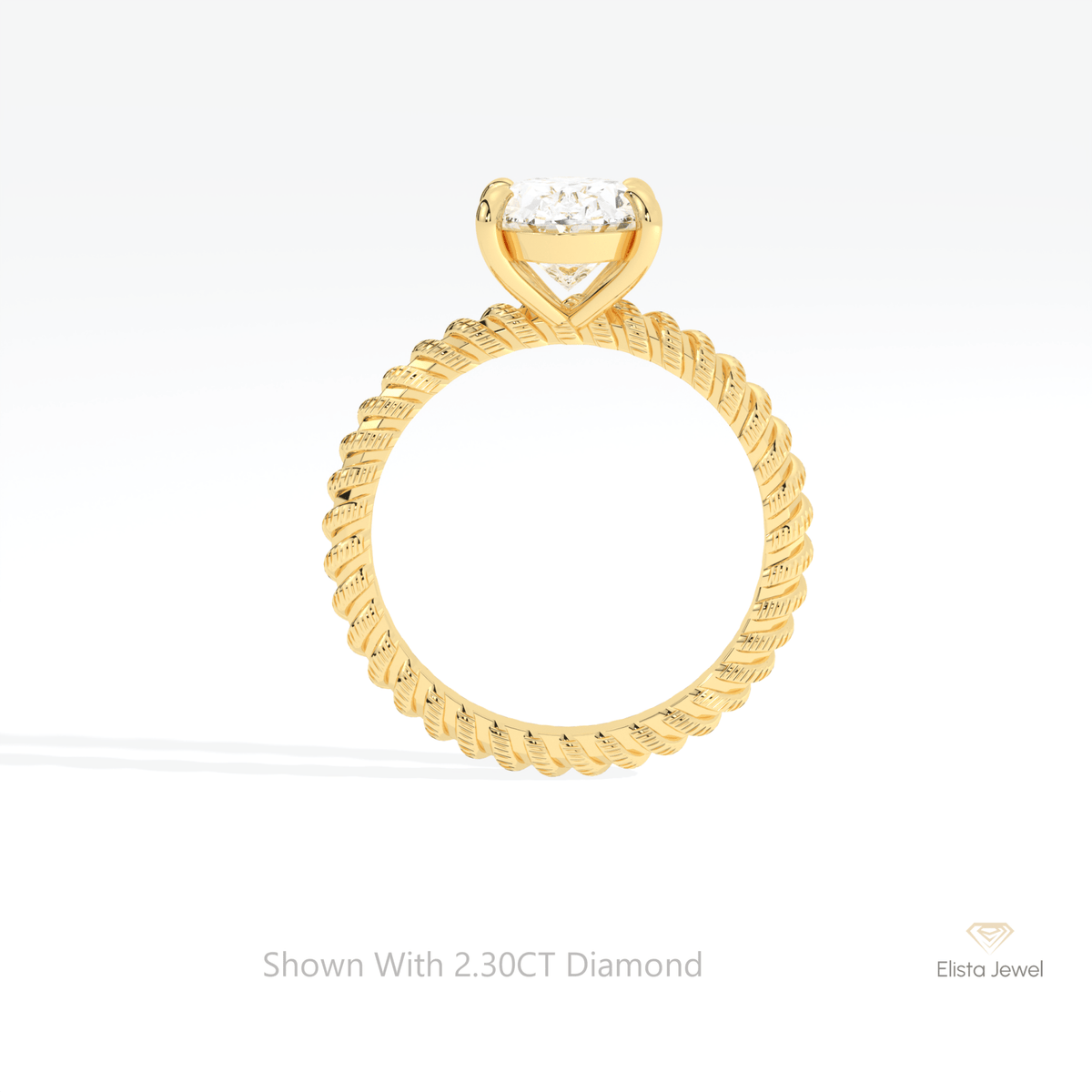 Oval Cut Solitaire Engagement Lab Grown Diamond Ring - Alternative View