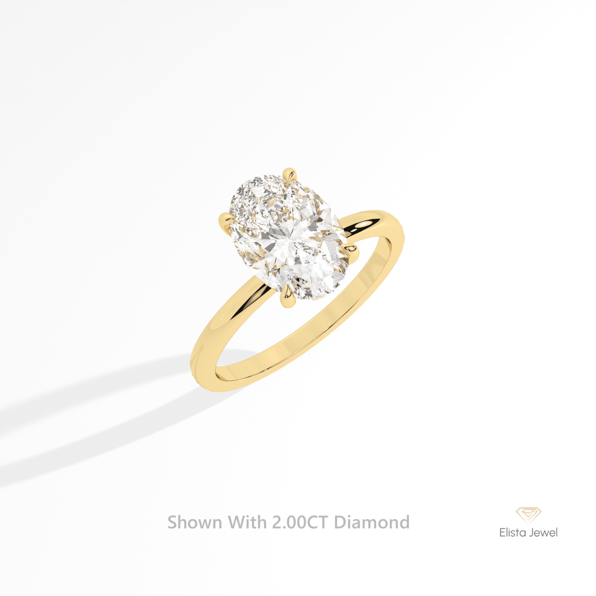 Oval Cut Solitaire Hidden Halo Wedding Lab Grown Diamond Ring in Platinum - Lifestyle View