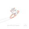 Oval Cut Solitaire Wedding Lab Grown Diamond Ring in Platinum - Lifestyle View