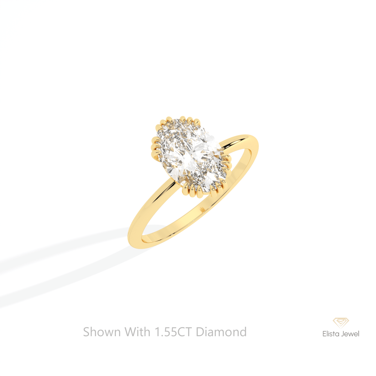 Oval Cut Solitaire Wedding Lab Grown Diamond Ring in Platinum - Lifestyle View