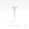 Oval Cut Three Stone Engagement Lab Grown Diamond Ring in 18K Yellow Gold - Perspective View