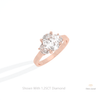 Oval Cut Three Stone Engagement Lab Grown Diamond Ring in Platinum - Lifestyle View