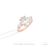Oval Cut Three Stone Wedding Lab Grown Diamond Ring in Platinum - Lifestyle View