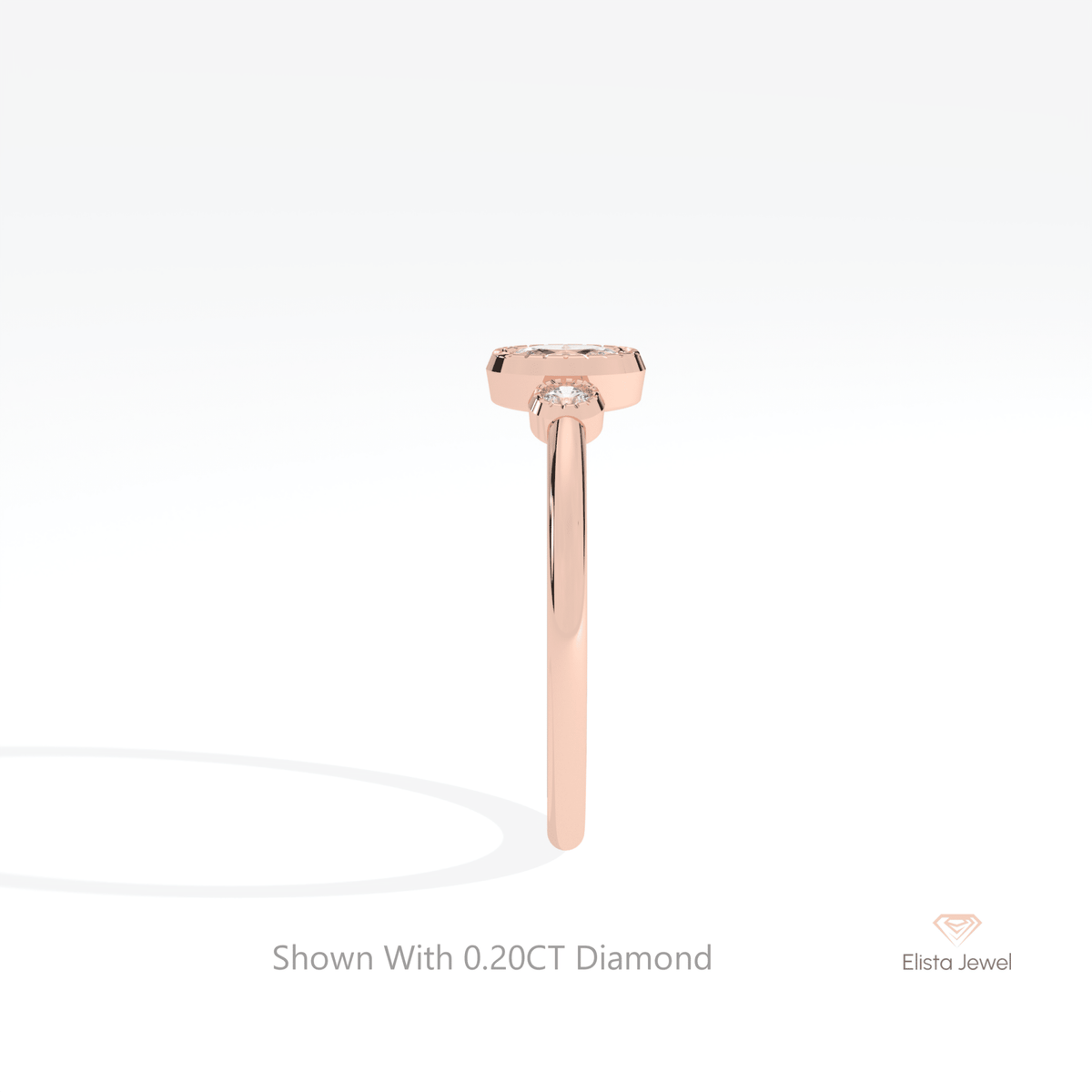 Oval Cut Three Stone Wedding Lab Grown Diamond Ring - Additional View