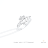 Oval Cut Three Stone Wedding Lab Grown Diamond Ring in 14K Rose Gold - Profile View