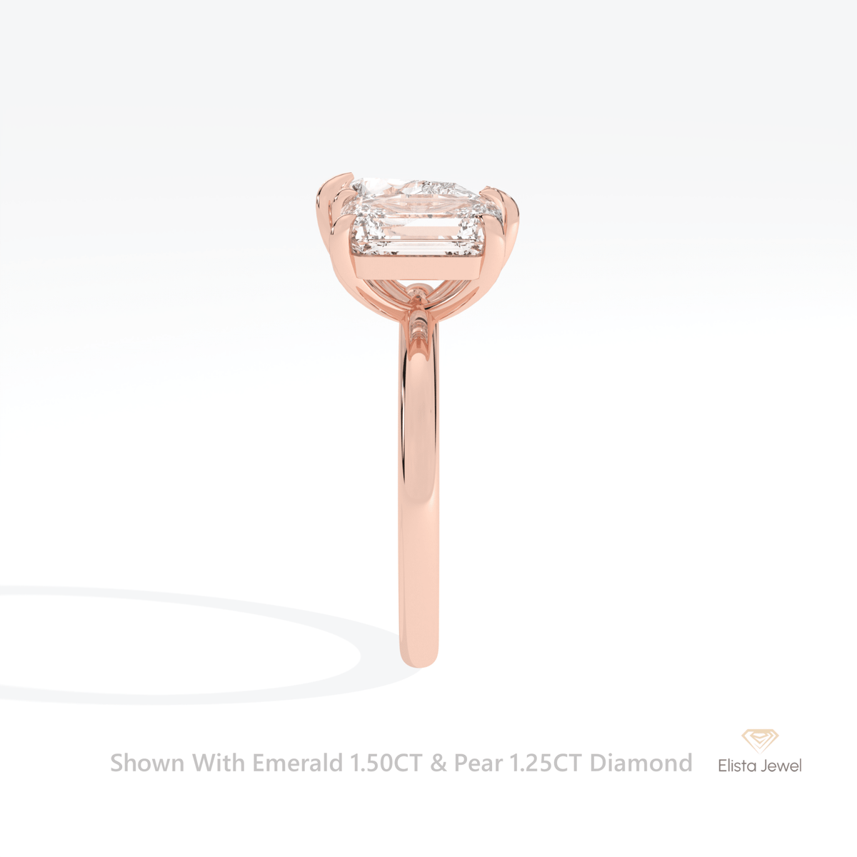 Pear And Emerald Cut Toi Et Moi Lab Grown Diamond Ring - Additional View