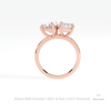 Pear And Emerald Cut Toi Et Moi Lab Grown Diamond Ring - Alternative View