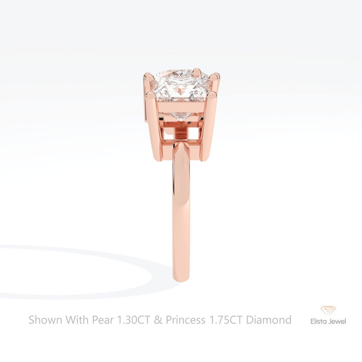Pear And Princess Cut Toi Et Moi Lab Grown Diamond Ring - Additional View