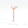 Pear Cut Accent Engagement Lab Grown Diamond Ring - Additional View