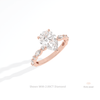 Pear Cut Accent Engagement Lab Grown Diamond Ring in Platinum - Lifestyle View