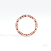 Pear Cut Full Eternity Wedding Lab Grown Diamond Band in 10K Rose Gold - Angled View