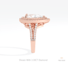 Pear Cut Halo Engagement Lab Grown Diamond Ring - Additional View