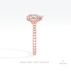 Pear Cut Hidden Halo Engagement Lab Grown Diamond Ring - Additional View