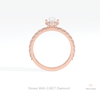 Pear Cut Hidden Halo Wedding Lab Grown Diamond Ring - Alternative View