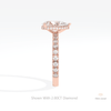Pear Cut Hidden Halo Wedding Lab Grown Diamond Ring - Additional View