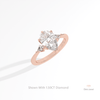 Pear Cut Three Stone Engagement Lab Grown Diamond Ring in Platinum - Lifestyle View