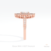 Princess Cut Halo Starburst Lab Grown Diamond Ring - Additional View