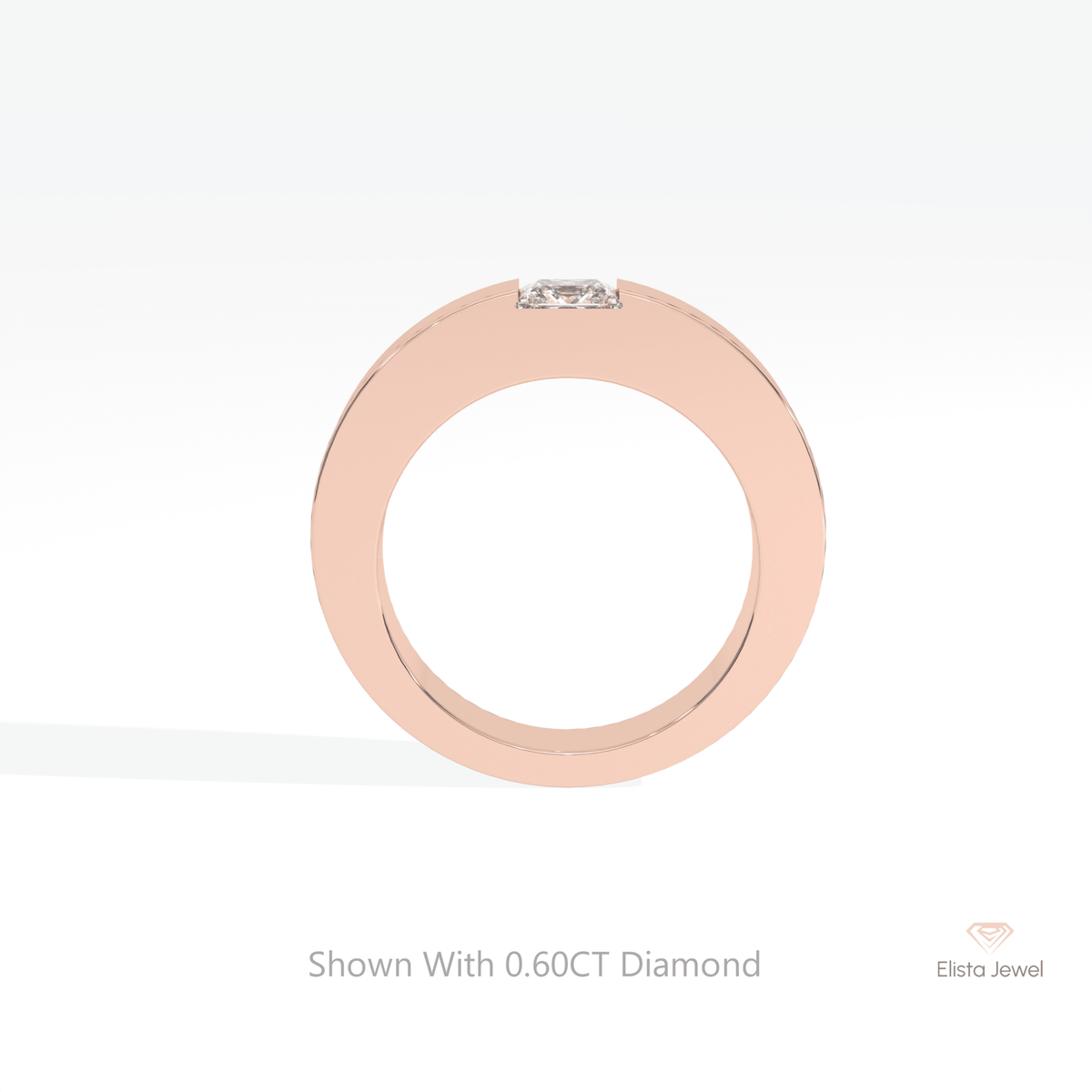 Princess Cut Solitaire Engagement Lab Grown Diamond Ring - Alternative View