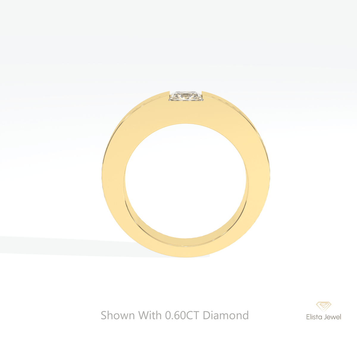 Princess Cut Solitaire Engagement Lab Grown Diamond Ring in 10K Rose Gold - Angled View
