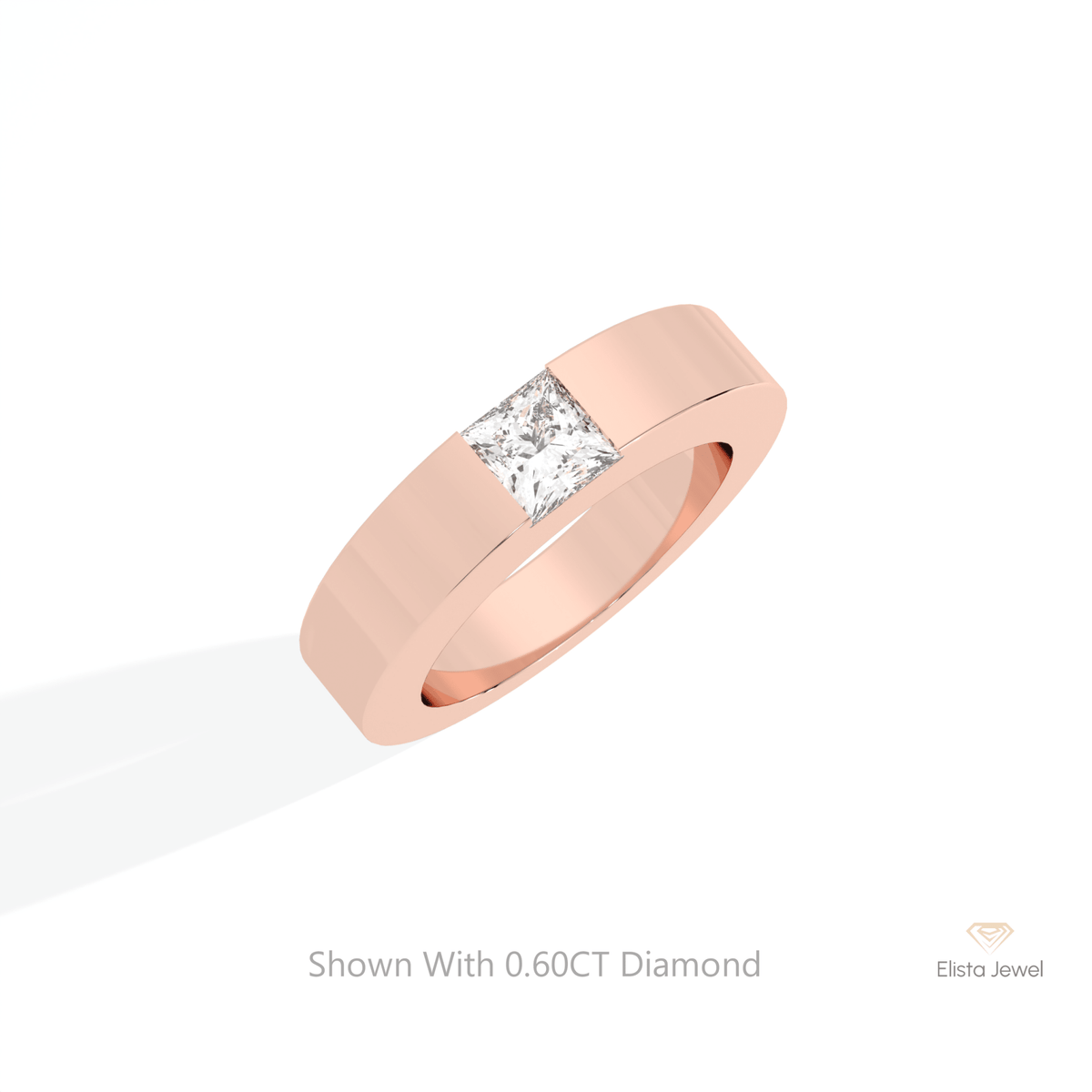 Princess Cut Solitaire Engagement Lab Grown Diamond Ring in Platinum - Lifestyle View
