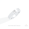 Princess Cut Solitaire Engagement Lab Grown Diamond Ring in 14K Rose Gold - Profile View