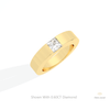 Princess Cut Solitaire Engagement Lab Grown Diamond Ring in 10K Yellow Gold - Side View