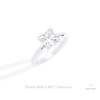 Princess Cut Solitaire Wedding Lab Grown Diamond Ring in 14K Rose Gold - Profile View