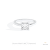 Princess Cut Solitaire Wedding Lab Grown Diamond Ring in 14K Yellow Gold - Detail View