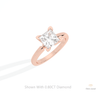 Princess Cut Solitaire Wedding Lab Grown Diamond Ring in Platinum - Lifestyle View