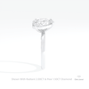 Radiant And Pear Cut Toi Et Moi Lab Grown Diamond Ring in 18K Yellow Gold - Perspective View