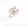 Radiant And Pear Cut Toi Et Moi Lab Grown Diamond Ring in Platinum - Lifestyle View