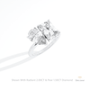 Radiant And Pear Cut Toi Et Moi Lab Grown Diamond Ring in 14K Rose Gold - Profile View