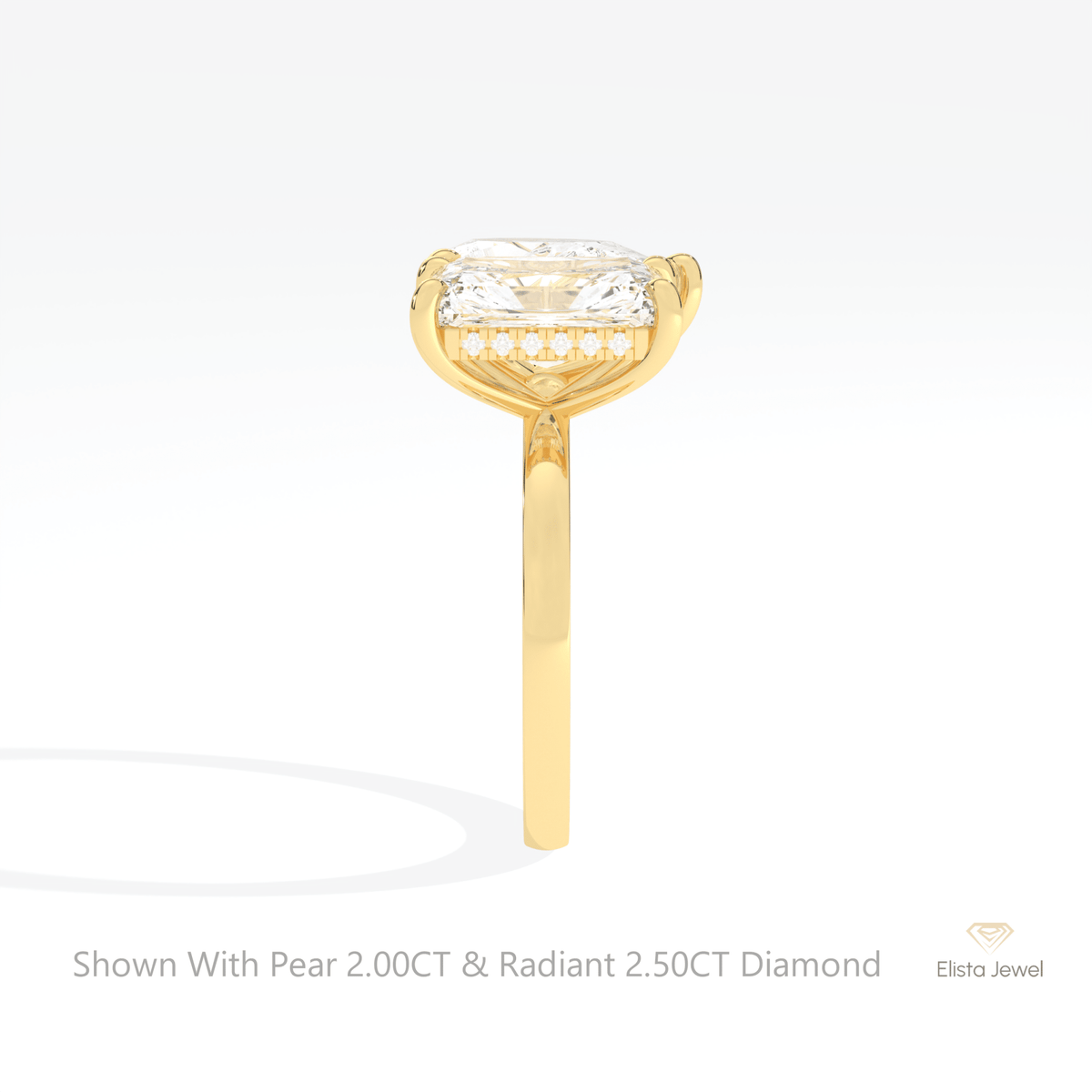 Radiant And Pear Cut Toi Et Moi Lab Grown Diamond Ring - Additional View