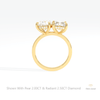 Radiant And Pear Cut Toi Et Moi Lab Grown Diamond Ring - Alternative View
