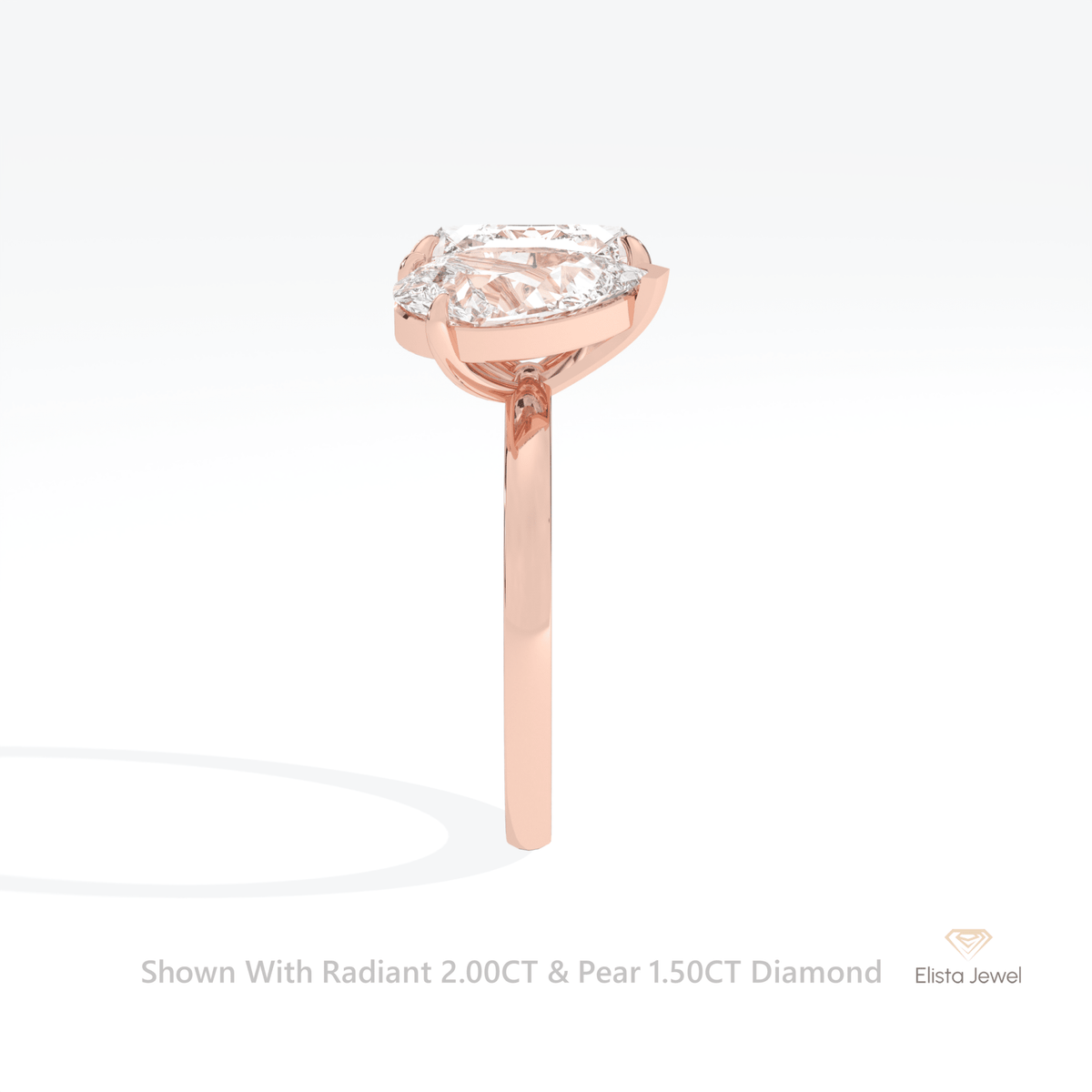 Radiant And Pear Cut Toi Et Moi Lab Grown Diamond Ring - Additional View
