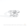 Radiant And Pear Cut Toi Et Moi Lab Grown Diamond Ring in 14K Yellow Gold - Detail View