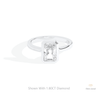 Radiant Cut Full Bezel Solitaire Lab Grown Diamond Ring in 10K White Gold - Front View