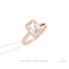 Radiant Cut Full Bezel Solitaire Lab Grown Diamond Ring in Platinum - Lifestyle View