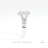 Radiant Cut Halo Engagement Lab Grown Diamond Ring - Additional View