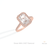 Radiant Cut Halo Engagement Lab Grown Diamond Ring in Platinum - Lifestyle View