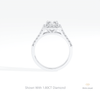 Radiant Cut Halo Engagement Lab Grown Diamond Ring - Alternative View