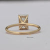 Radiant Cut Hidden Halo Engagement Lab Grown Diamond Ring in 14K Rose Gold - Profile View