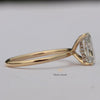 Radiant Cut Hidden Halo Engagement Lab Grown Diamond Ring in 14K White Gold - Top View